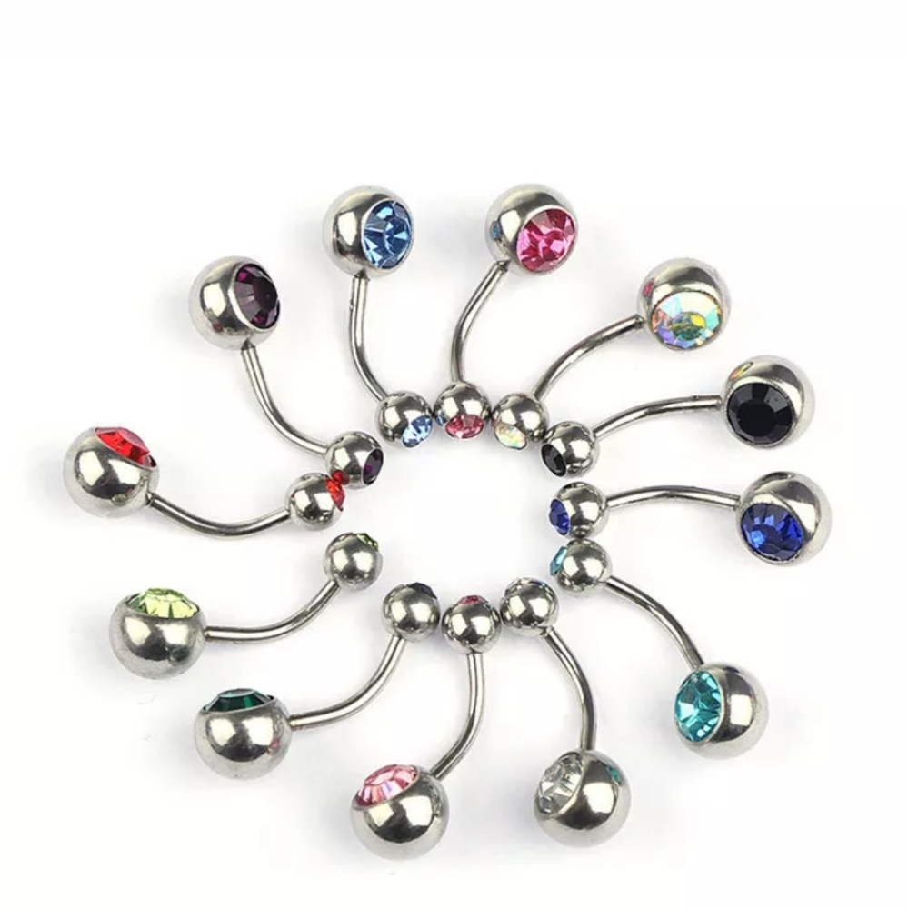 Any 2 Navel Belly Button Rings - Picture 2 of 5